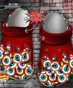 Halloween Clogs – Personalized Horrible Eyes Halloween Crocs Shoes