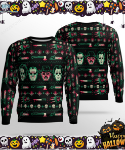 Horror Character Arcade Game Halloween Full Printed Sweatshirt
