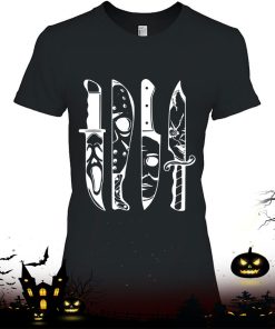 Horror Movie Characters In Knives Gift For Halloween Shirt