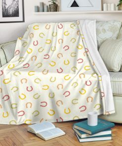 Horseshoes Pattern Print Design 02 Premium Blanket