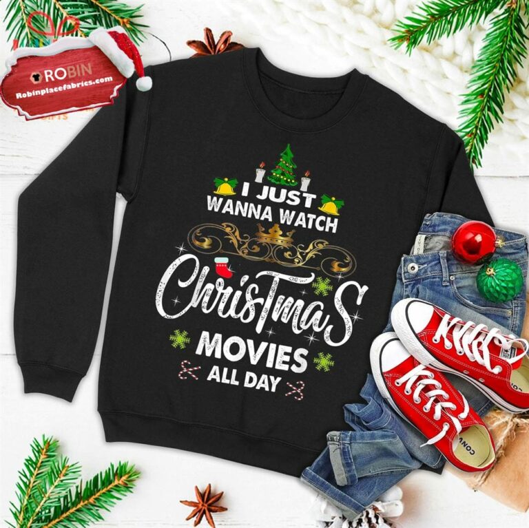 Humor Xmas Movie Santa Lover Costume, Funny Christmas Movies Ugly Christmas Sweatshirt