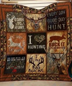 Hunting I Love Hunting  Premium Quilt Blanket
