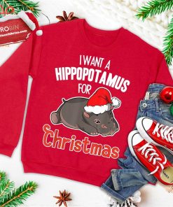 i want a hippopotamus for christmas xmas hippo ugly christmas sweatshirt 4 XxM2a