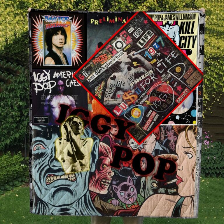 Iggy Pop Quilt & Fleece Blanket