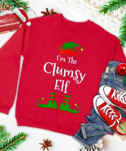 im the clumsy elf family matching funny christmas gift ugly christmas sweatshirt 1 fZPlx