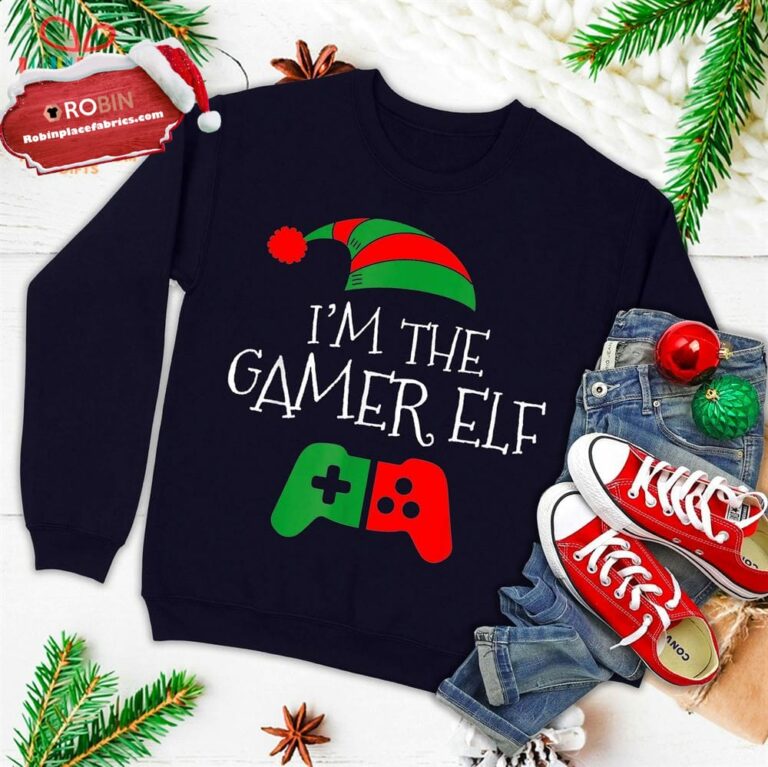 I’m The Gamer Elf Matching Family Funny Christmas Ugly Christmas Sweatshirt