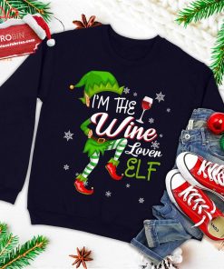 im the wine lover elf matching family christmas ugly christmas sweatshirt 1 qwW9m