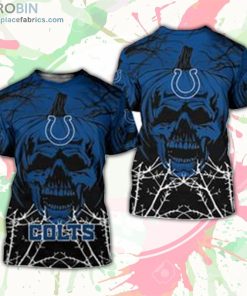 Indianapolis Colts T-Shirt Halloween Pumpkin Skull – AOP Tshirt Indianapolis Colts T-Shirt Halloween Pumpkin Skull – AOP Tshirt