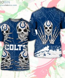 Indianapolis Colts T-Shirt Skull For Halloween Graphic – AOP Tshirt