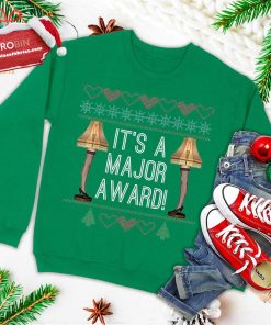 its a major award funny christmas fragile leg ugly christmas sweatshirt 1 g6sdn