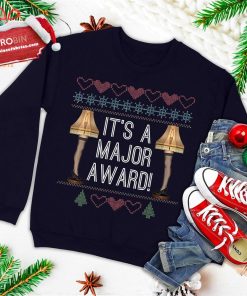 its a major award funny christmas fragile leg ugly christmas sweatshirt 2 nuNdA