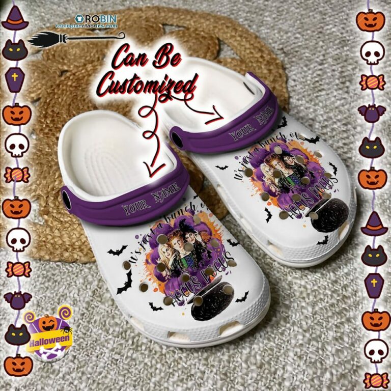 Halloween Clogs - Personalized Its Just A Bunch Of Hocus Pocus Crocs ...