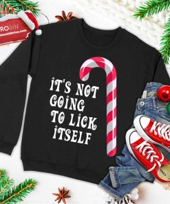 its not going to lick itself adult funny christmas ugly christmas sweatshirt 2 L4Gh5