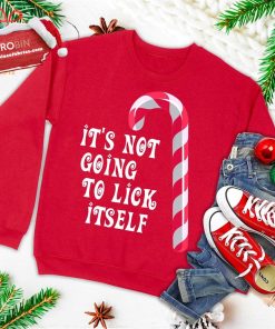 its not going to lick itself adult funny christmas ugly christmas sweatshirt 3 XXqEY