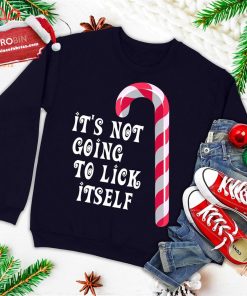 its not going to lick itself adult funny christmas ugly christmas sweatshirt 4 XTqVg