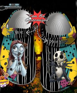 Halloween Clogs – Personalized Jack & Sally the Nightmare Before Christmas Crocs Shoes