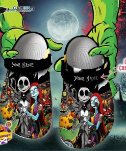 Halloween Clogs – Personalized Jack and Sally The Nightmare Before Christmas Crocs Shoes