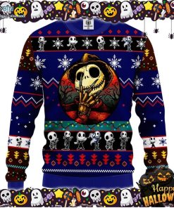 Jack Skellington Cosplay Freddy Krueger Halloween Ugly Sweater
