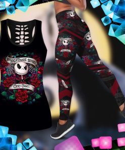 jack skellington roses women tank top legging 61 gDpmE