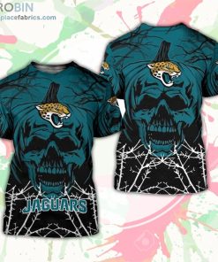 Jacksonville Jaguars T-Shirt Halloween Pumpkin Skull – AOP Tshirt