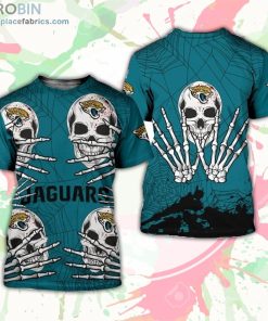 Jacksonville Jaguars T-Shirt Skull For Halloween Graphic – AOP Tshirt Jacksonville Jaguars T-Shirt Skull For Halloween Graphic – AOP Tshirt