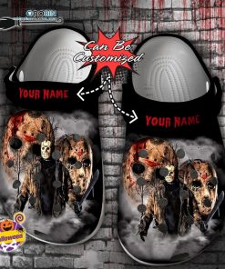 Halloween Clogs – Personalized Jason Voorhees Friday the 13th Horror Movie Crocs Shoes