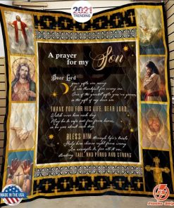 Jesus A Pray Of My Son Premium Quilt Blanket Jesus A Pray Of My Son Premium Quilt Blanket