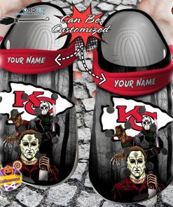 Halloween Clogs – Personalized Kansas City Chiefs Horror Movie Crocs Shoes
