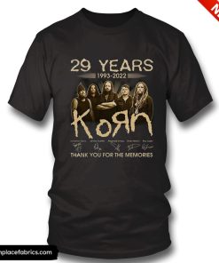 korn 29 years signatures t shirt zhtcyp