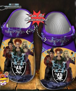 Halloween Clogs – Personalized Las Vegas Raiders Halloween Movie Hocus Pocus Crocs Shoes