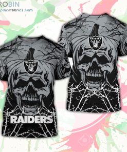 Las Vegas Raiders T-Shirt Halloween Pumpkin Skull – AOP Tshirt