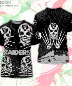 Las Vegas Raiders T-Shirt Skull For Halloween Graphic – AOP Tshirt