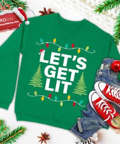 lets get lit funny christmas drinking xmas lights ugly christmas sweatshirt 1 U1DfU