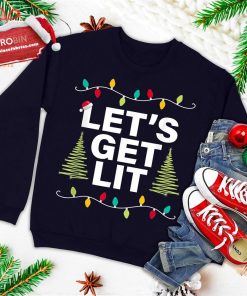 lets get lit funny christmas drinking xmas lights ugly christmas sweatshirt 3 6a84m
