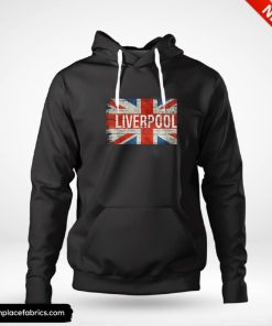 liverpool united kingdom british flag souvenir vintage hoodie bjps1n