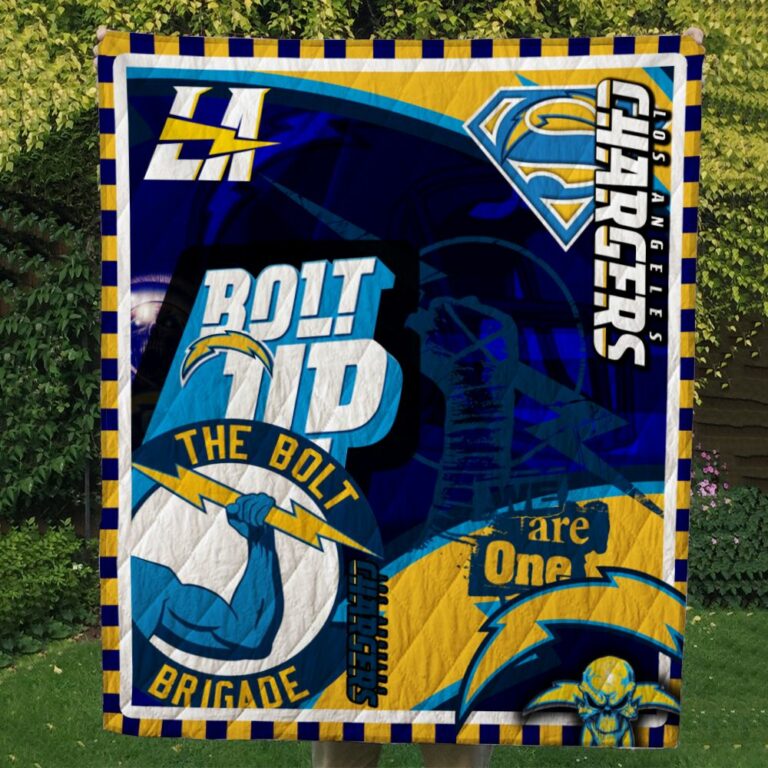Los Angeles Chargers Quilt & Fleece Blanket
