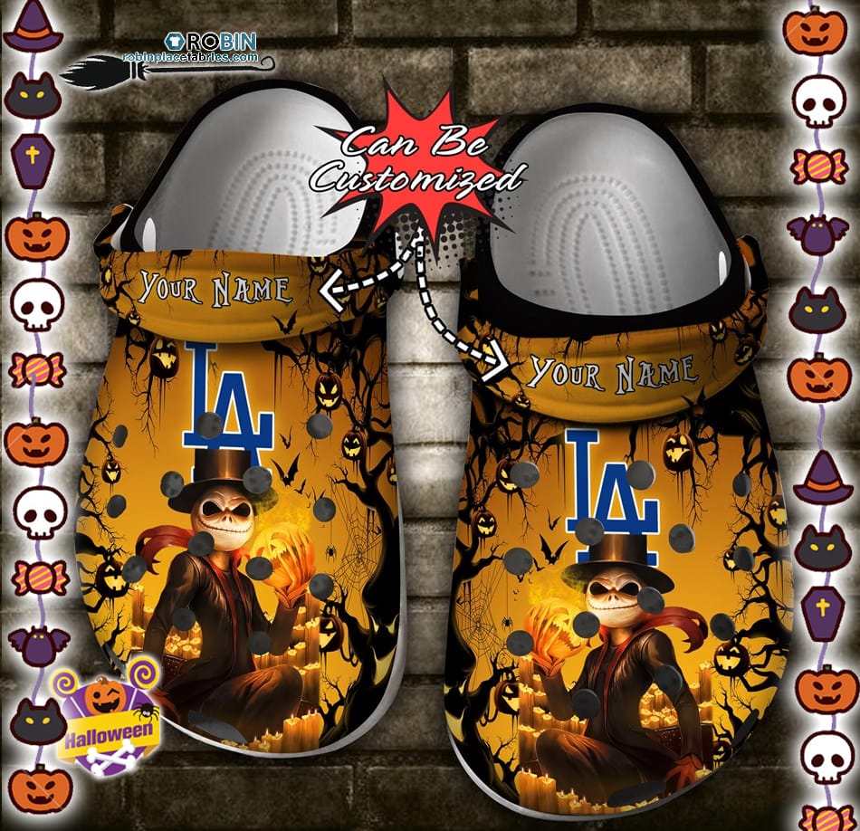 Halloween Clogs Personalized Los Angeles Dodgers Halloween Light