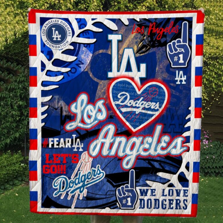 Los Angeles Dodgers Quilt & Fleece Blanket