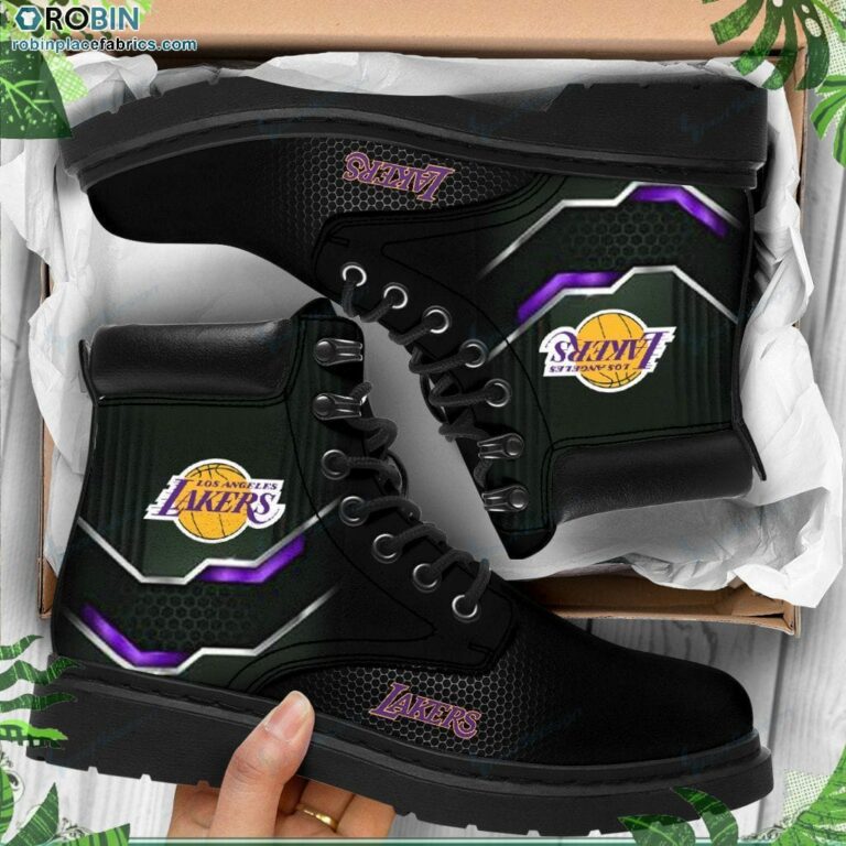 Los Angeles Lakers Custom Marten Style Boots RBPL507