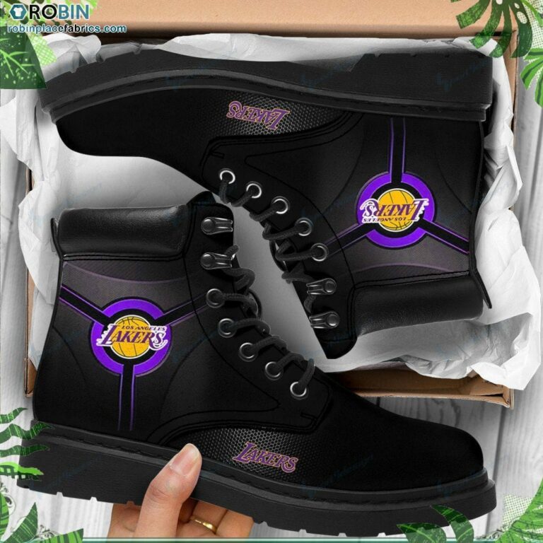 Los Angeles Lakers Custom Marten Style Boots RBPL373