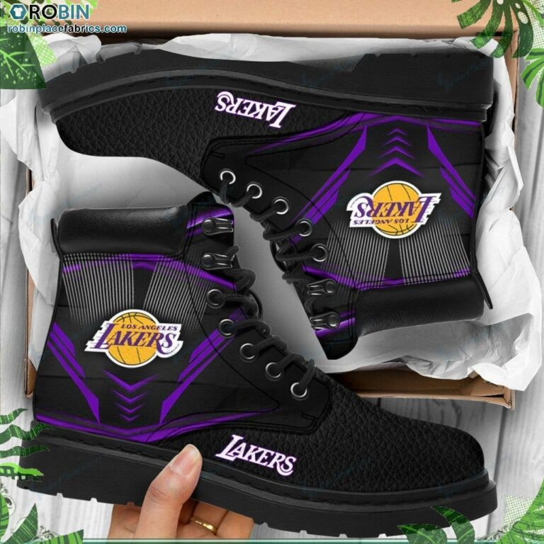 Los Angeles Lakers Custom Printed Martin Boots RBPL357