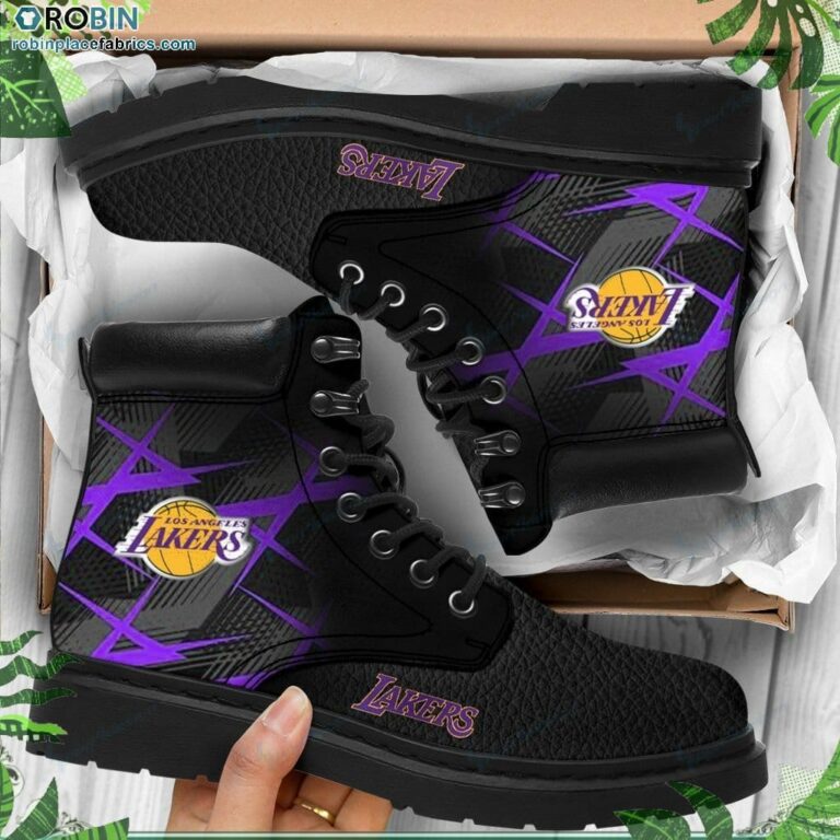 Los Angeles Lakers Custom Printed Martin Boots RBPL347