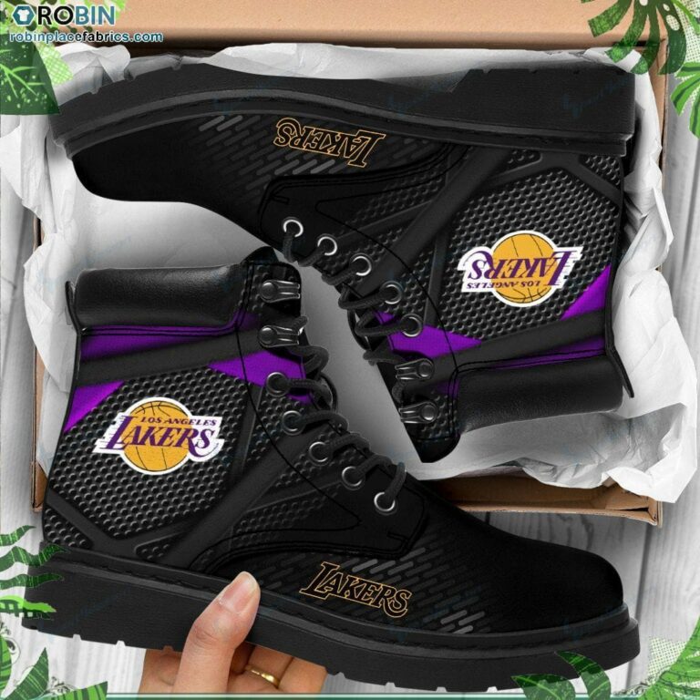 Los Angeles Lakers Custom Printed Martin Boots RBPL439