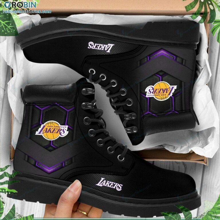 Los Angeles Lakers Custom Printed Martin Boots RBPL387