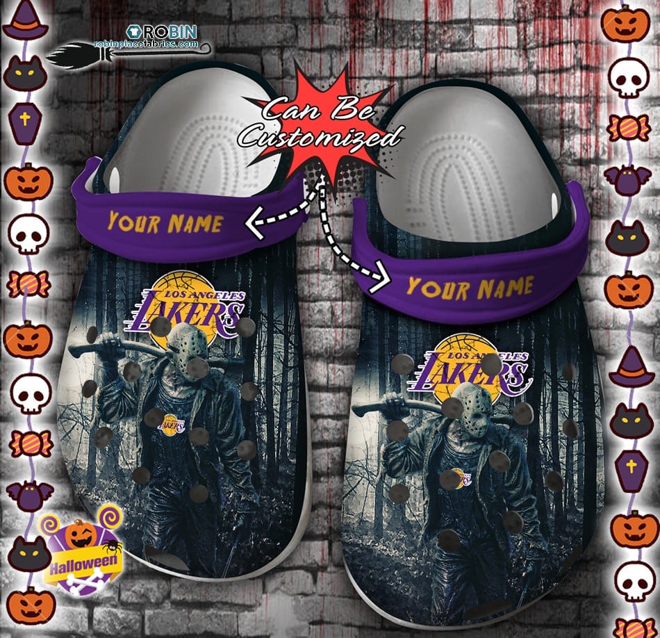 Halloween Clogs - Personalized Los Angeles Lakers Friday the 13th