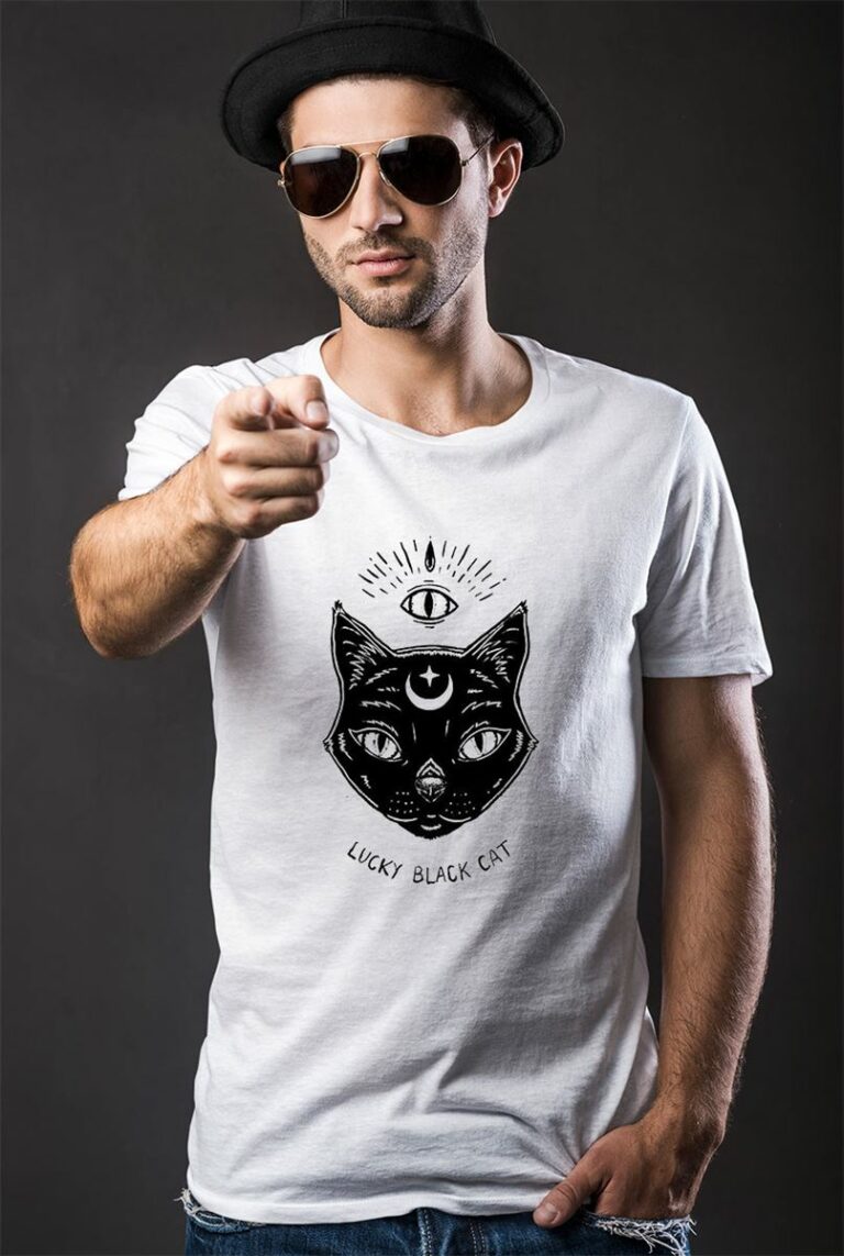 LUCKY BLACK CAT Halloween Shirt