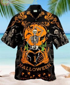 male fun halloween dancing skeleton casual short sleeve hawaiian shirts 213 1S3vx