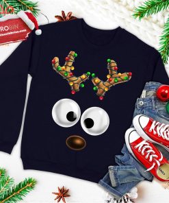 matching family christmas reindeer face christmas gift kids ugly christmas sweatshirt 1 M11AG