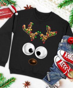 matching family christmas reindeer face christmas gift kids ugly christmas sweatshirt 2 L4Awu