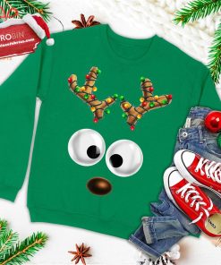 matching family christmas reindeer face christmas gift kids ugly christmas sweatshirt 3 Dipds